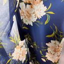 Luxology Navy Floral Print Chiffon High Low Faux Wrap Dress Size 16 New! Photo 10