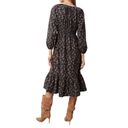 Rails  Dress Womens XL Black Sal Romantic Floral Midi Blouson Ruffled Flowy Photo 4