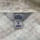 Croft & Barrow  Vest Cream Faux Fur Textured Open Front Fuzzy Cozy Warm Petite XL Photo 5