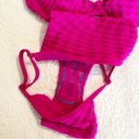 Good American  Pink Jacquard Bikini Set Demi Cup Size 2 Medium M NWT Photo 3