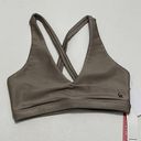 Good American  Core Plunge Performance Criss Cross Sports Bra Bronze Size 0 XS Photo 7