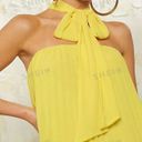 SheIn Haute neck tie pleated dress Photo 1