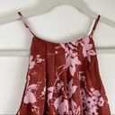 Lush Clothing NWT Lush Satin Mini Dress Sz Small Floral Print Keyhole Open Back Boho Photo 3