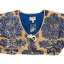 Tracy Reese  Neiman Marcus Blue Sequin Blouse Photo 6