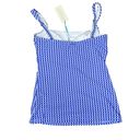 Sea Level Swim Checkmate Square Neck Tankini Swim Top Women’s Sz 8 Blue Photo 4