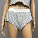 Vintage Lady Cameo Dallas Two Piece Set Lingerie Tap Pants Shorts Crop Tank Top Gray Size M Photo 3