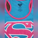 DC Comics Blue and Pink Superman Tank, Women's Large Photo 3