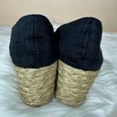 Ralph Lauren Lauren  Cecilia Espadrille Black Peep Toe 2" Wedge Size 5 Photo 3