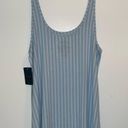 Second Skin Tommy John  Sleep Loungewear Tank Light Blue Striped Small Photo 3