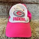 NFL Women’s Green Bay Packers Embroidered Pink & White Dots Adjustable Hat Cap Photo 0