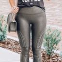 Spanx - Faux Leather Moto Leggings Grey Medium Photo 0