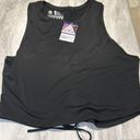 NEW Ruched Workout Tank Tops Open Back Crop Top Keyhole Tie Back XL Photo 4