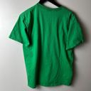 Budweiser Vintage Y2K  Beer T Shirt Green Large L Graphic Tee 100% Cotton Solid Photo 2