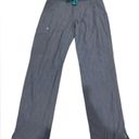 FIGS  Grey Graphite Kade Cargo‎ Straight Leg Scrub Pants Size S Photo 0