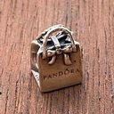 Pandora Authentic  Sterling Silver Shopping Bag Retired Bead Charm Photo 0