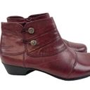 Earth Origins * Pembroke Ankle Comfort Boots Womens 10M Burgundy Zip Casual Booti Photo 2