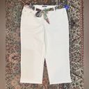 kim rogers NWT Kim Rodgers White Denim Capris with Boho Belt Photo 7