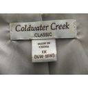 Coldwater Creek Beige 100% Linen Geometric Boho Open Jacket Size 1X Photo 4