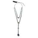 Givenchy | NWT Double Layered Crystal Rhodium Pave Y-Necklace Photo 2