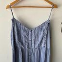 Davi & Dani  Dress Womens 3XL Blue Striped Maxi Summer Boho Button Down Coastal Photo 1