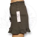 Love Streak  Paperbag Ruffled Hem Tasseled Olive Green Pull On Shorts Size XL Photo 2