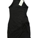 Halara NEW  Round Neck Sleeveless Tie Front Bodycon Mini Casual Black Dress XS Photo 6