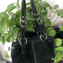 st. john's bay Y2K Suede 100% leather Black Shoulder Bag Photo 2