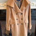 Anne Klein AK  Wool Pea Coat Camel Winter Long Womens Small Classic Photo 0