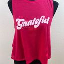 Spiritual Gangster  Athletic Grateful Tank Top in Pink Size Small Photo 0