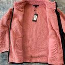 Tommy Hilfiger NWT!  Pink Faux Fur Fleece Full Zip Mock Neck Jacket Size 1X Photo 3