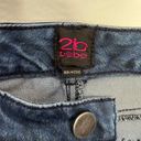 Bebe 2B  Hombre Floral Womens Skinny Jeans Size 30 Low Rise Denim Blue Stretch Photo 7