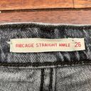 Levi’s Levi's Ribcage Straight Ankle Jeans Black Worn In Wash Size 26 High Rise Stretch Photo 8