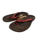 Olukai  Flip Flop Thong Sandal Red Straps Size 8 Photo 3