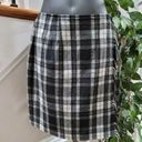 Anne Klein  Women's Black/ White Wool & Nylon Pleated Knee Length Skirt Size 6 Photo 0