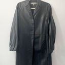 Anne Klein  Genuine Leather Trench Coat Photo 0