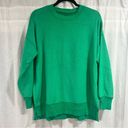 Aerie  Brush Fleeced Oversized Kelly Green Crewneck Photo 0