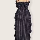 Pretty Little Thing Black Polka Dot Dress Size 2 Photo 4