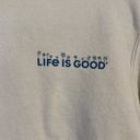 Life is Good Life‎ is Good Fine Daisy Coin Simply True Fleece Hoodie Sz Medium ♣️ Photo 3