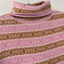 Anthropologie  Maeve | Ski Slope Turtleneck Sweater Pink Combo Small Photo 5