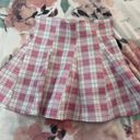 French Kiss Pink Plaid Skirt Photo 0