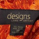 Lane Bryant Designs  Orange Floral Maxi Dress Size 28 Photo 1