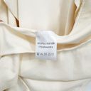 Micas NEW  Ruffled Hem Slit Maxi Dress Stretch Bodycon in Cream Small Photo 8