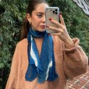 Free People Blue boho tie dye scarf Photo 2