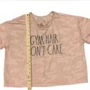 Rae Dunn ‎ Gym Hair Don't Care Mesh Keyhole Top Blush Size Medium Photo 2