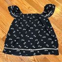 Lily White  Women’s Tank Top - Black w/ White Swans - Size S - EUC Photo 2