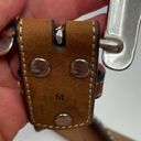 Nacona Brown‎ Leather And Calf Hair Rhinestone Western Belt Brown Photo 7