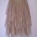 Tulle Skirt S Midi Blush Pink Tiered Handkerchief Pull On Ballet Fairy Cottage Photo 0