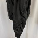 EXPRESS Ruched Back Full Zip Bomber Jacket Black Photo 6