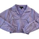 Forever 21  Women's Small Purple Athletic Fit Cropped Jacket Half Zip Athleisure Photo 0