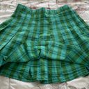 Urban Outfitters NWT  Katie green plaid pleated academia mini skirt, size S Photo 13